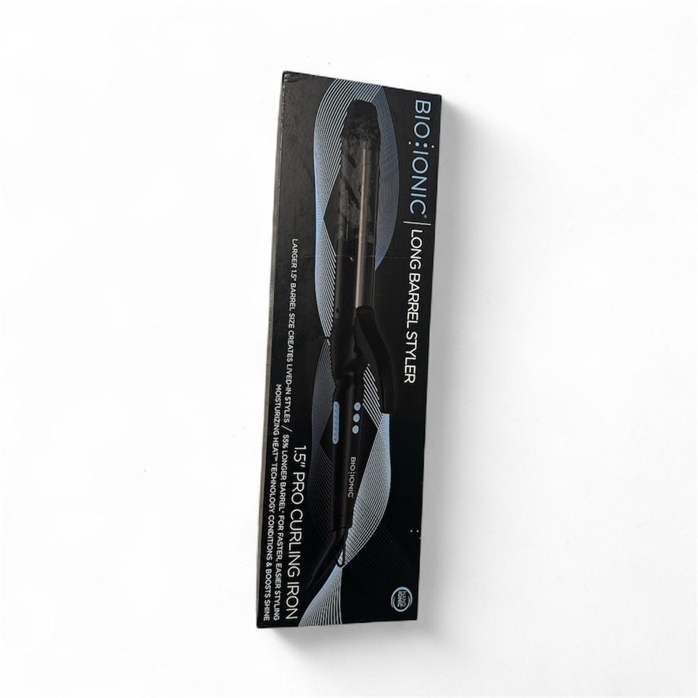 Bio Ionic Long Barrel Styler Curling Iron 1.5 Inch Pro
